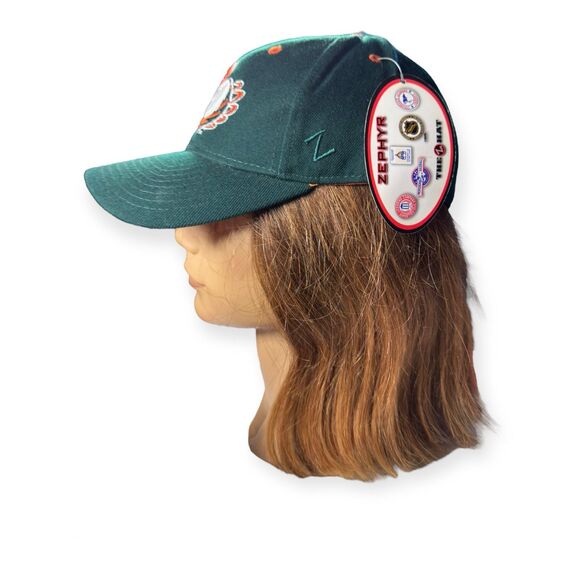 Miami Hurricanes NCAA Baseball Hat Zephyr Fitted Size 7 1/4 Embroidered Y2K BNWT - Picture 3 of 8